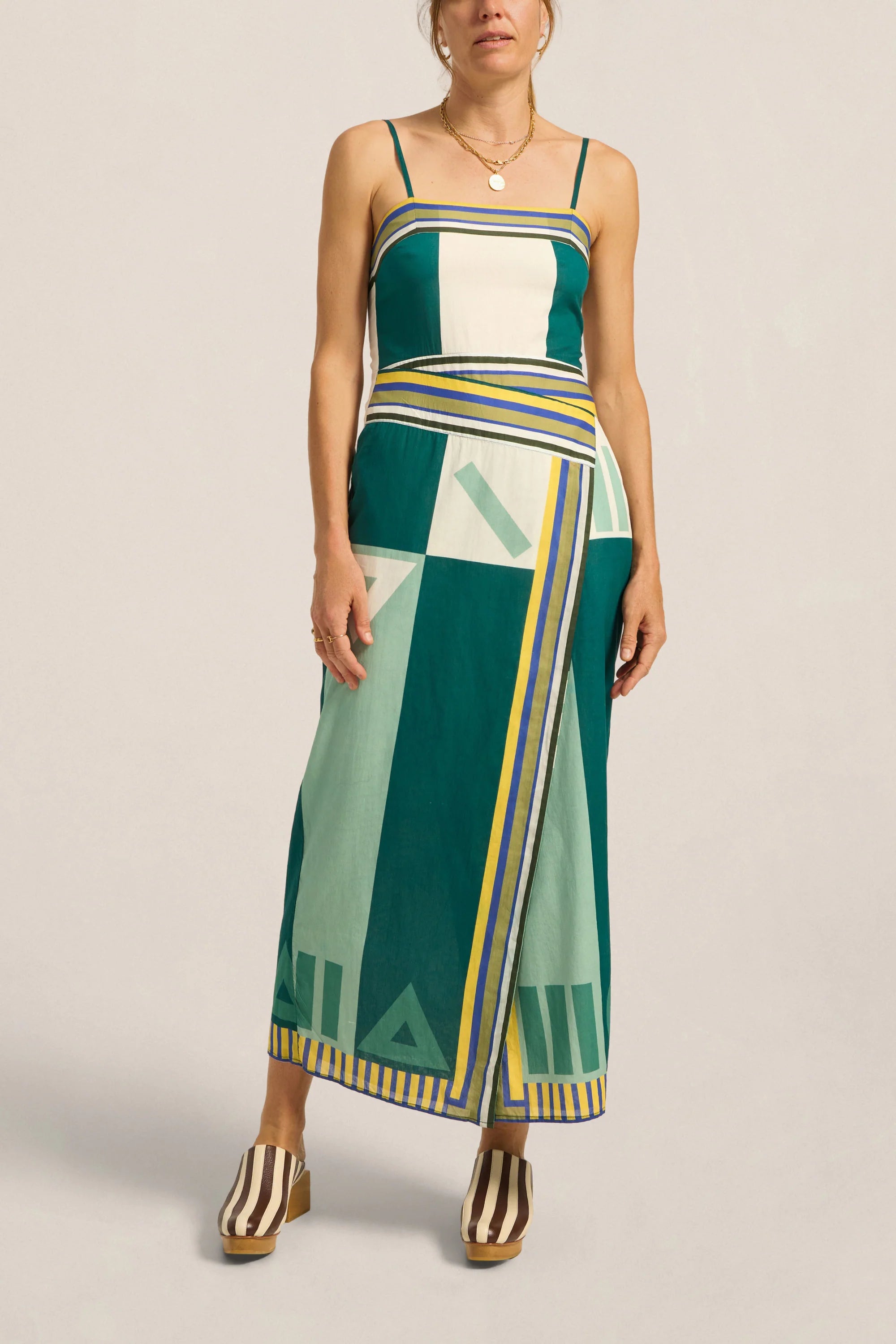 Aethra Sarong Dress front view on model