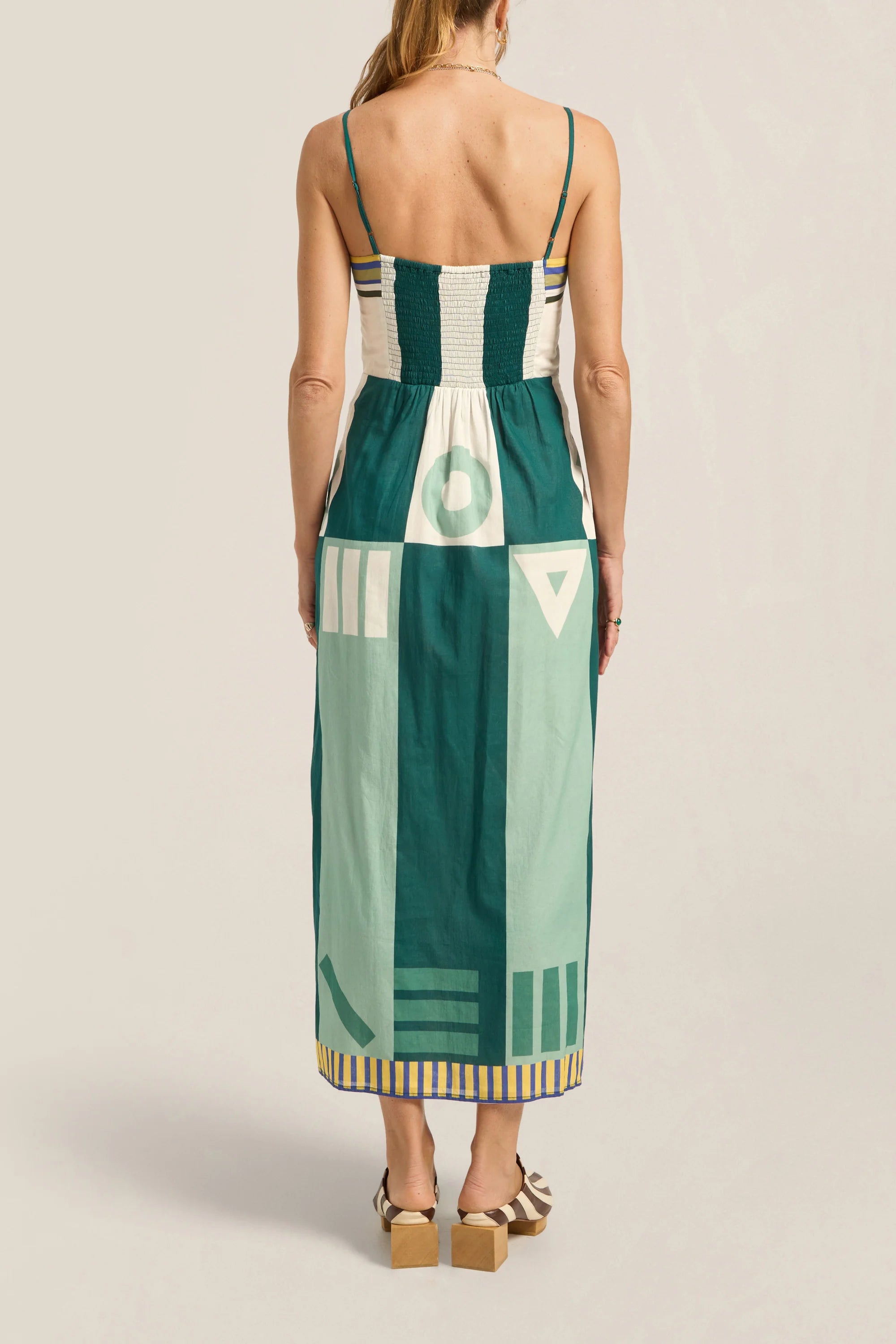 Aethra Sarong Dress back view on model