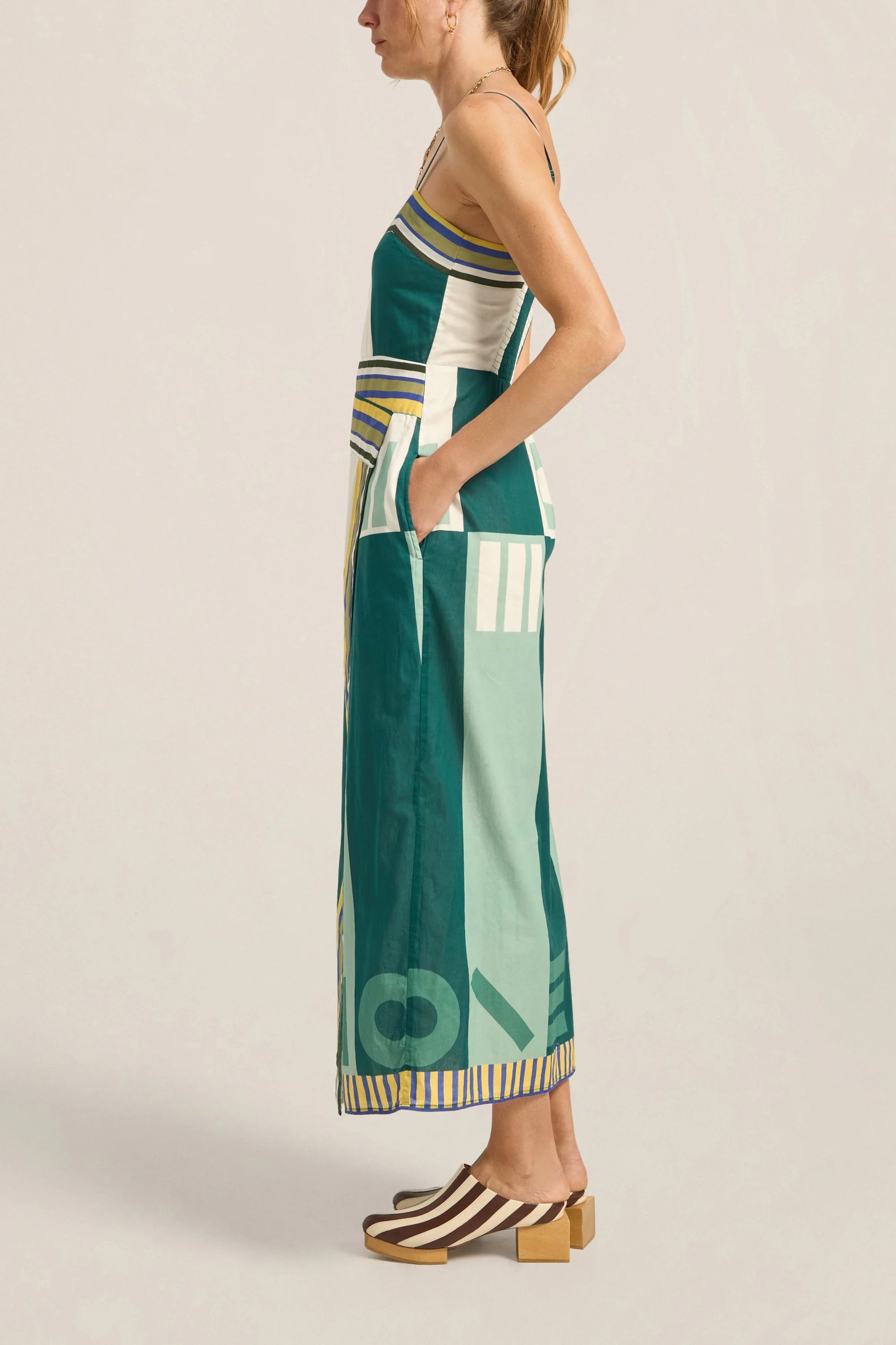 Aethra Sarong Dress side view on model