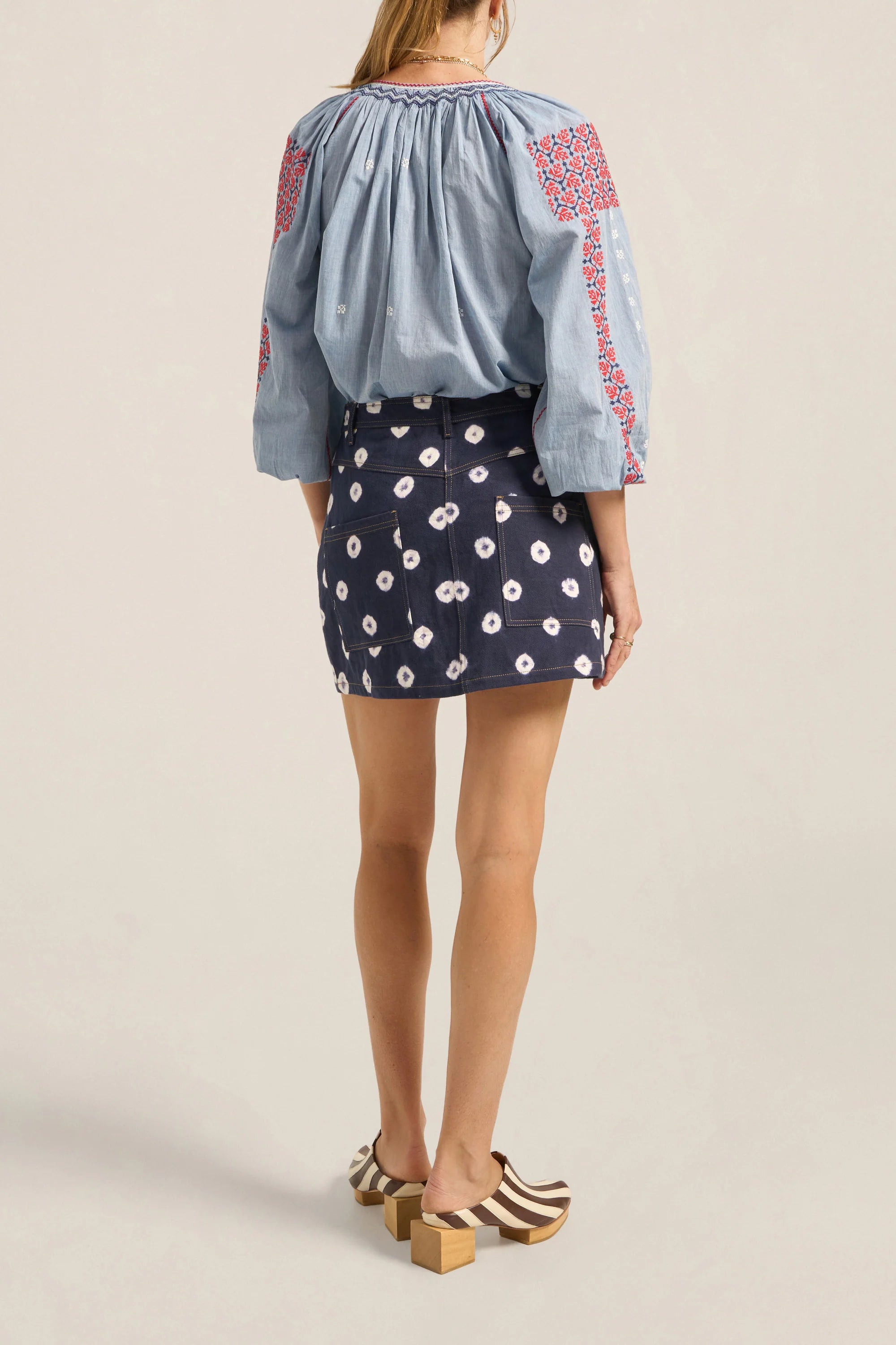 Plato Skirt back view on model