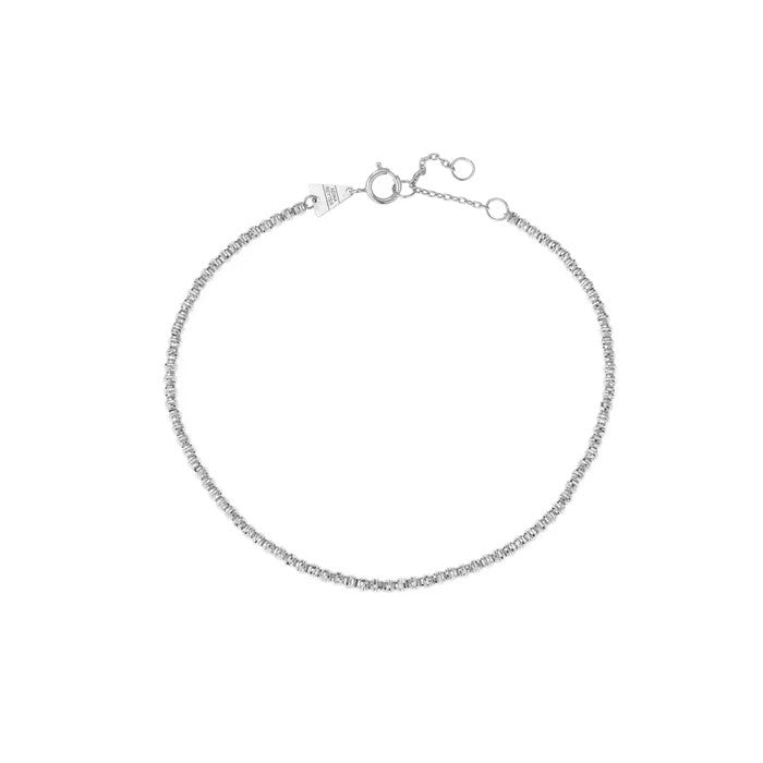 Adina Reyter Bead Chain Bracelet Silver laid flat