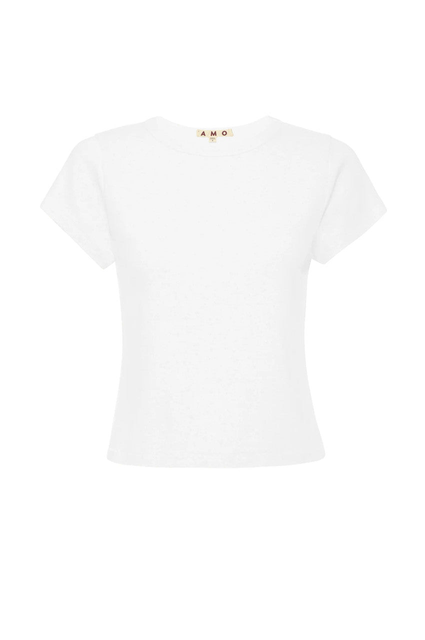 Amo Baby Tee in White by itself
