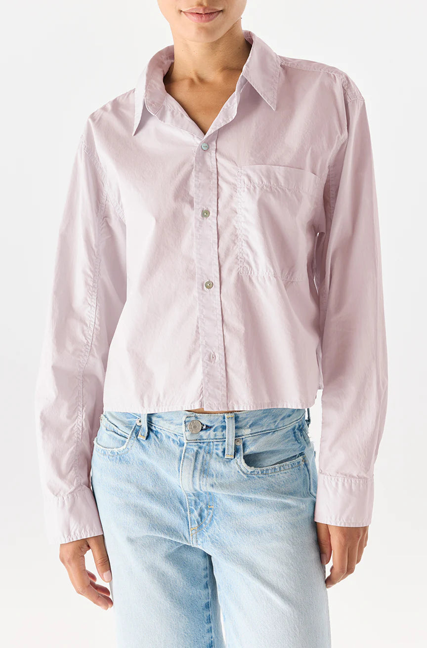 Ruth Crop Shirt in Wisteria front