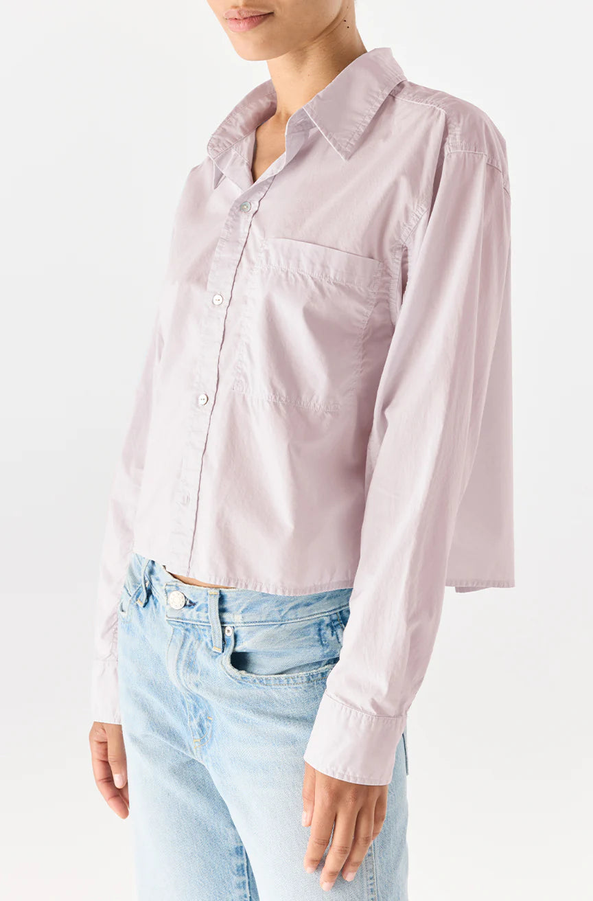 Ruth Crop Shirt in Wisteria side