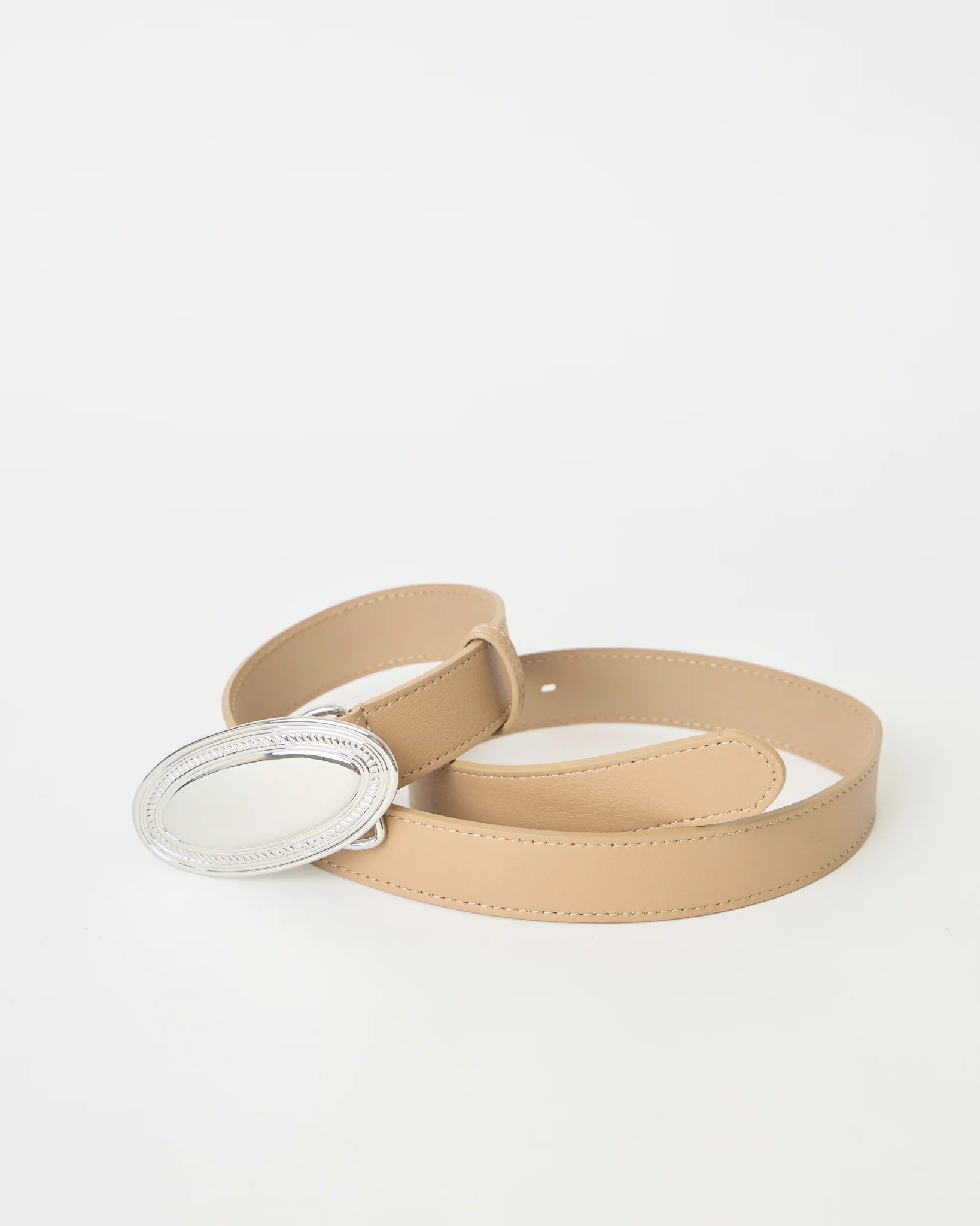 Adley Leather Belt rolled up
