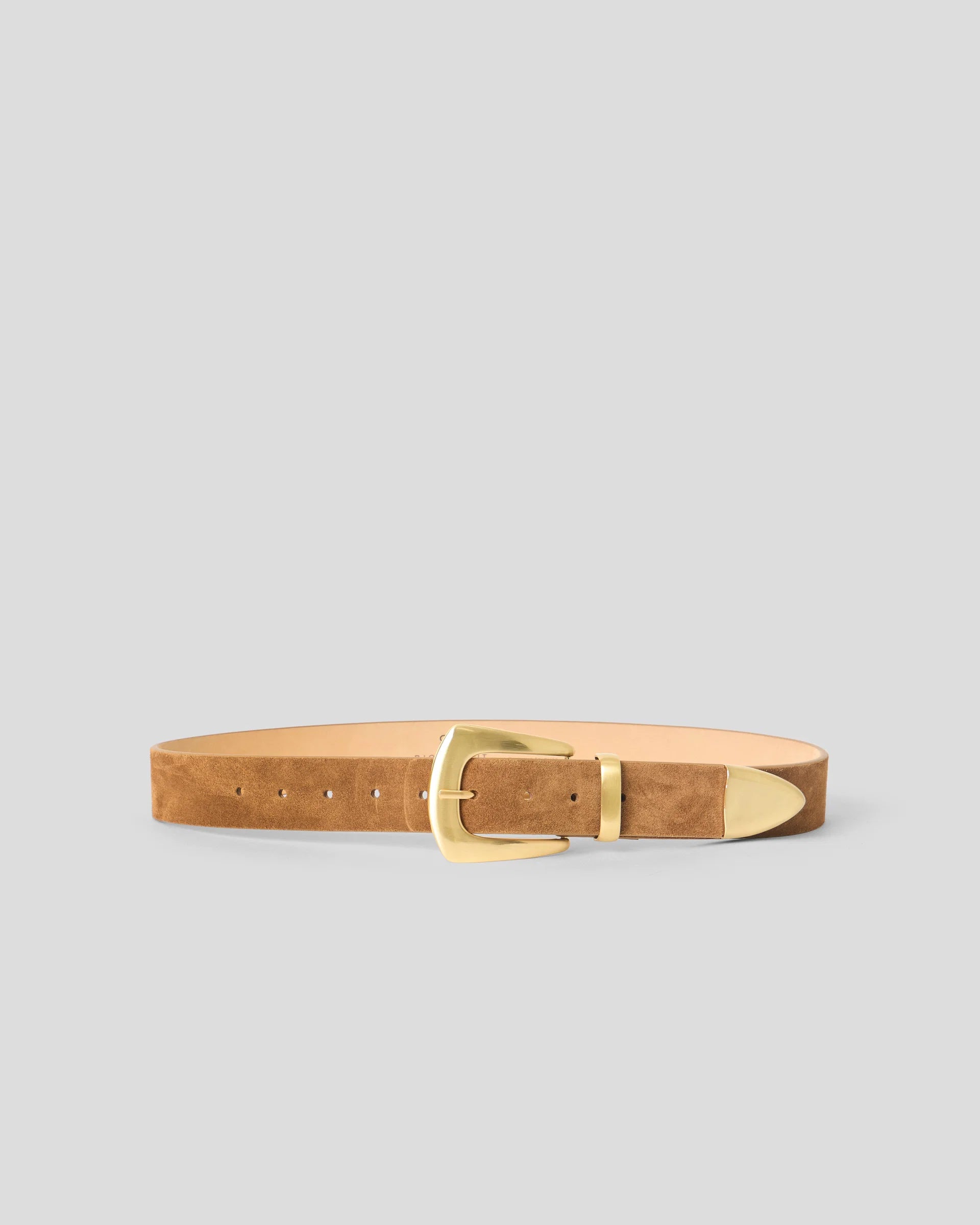 Jordana Mini Suede Belt front view on white background