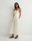 Kyoto Crop Flare Pant side, hand in pocket