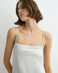 Kobe Maxi Column Dress extreme close up of front