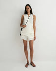 Kyoto Wrap Top front, with shorts
