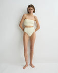 Stella Bikini Top Porcelain and Poppy Bikini Bottom Porcelain front, size 1