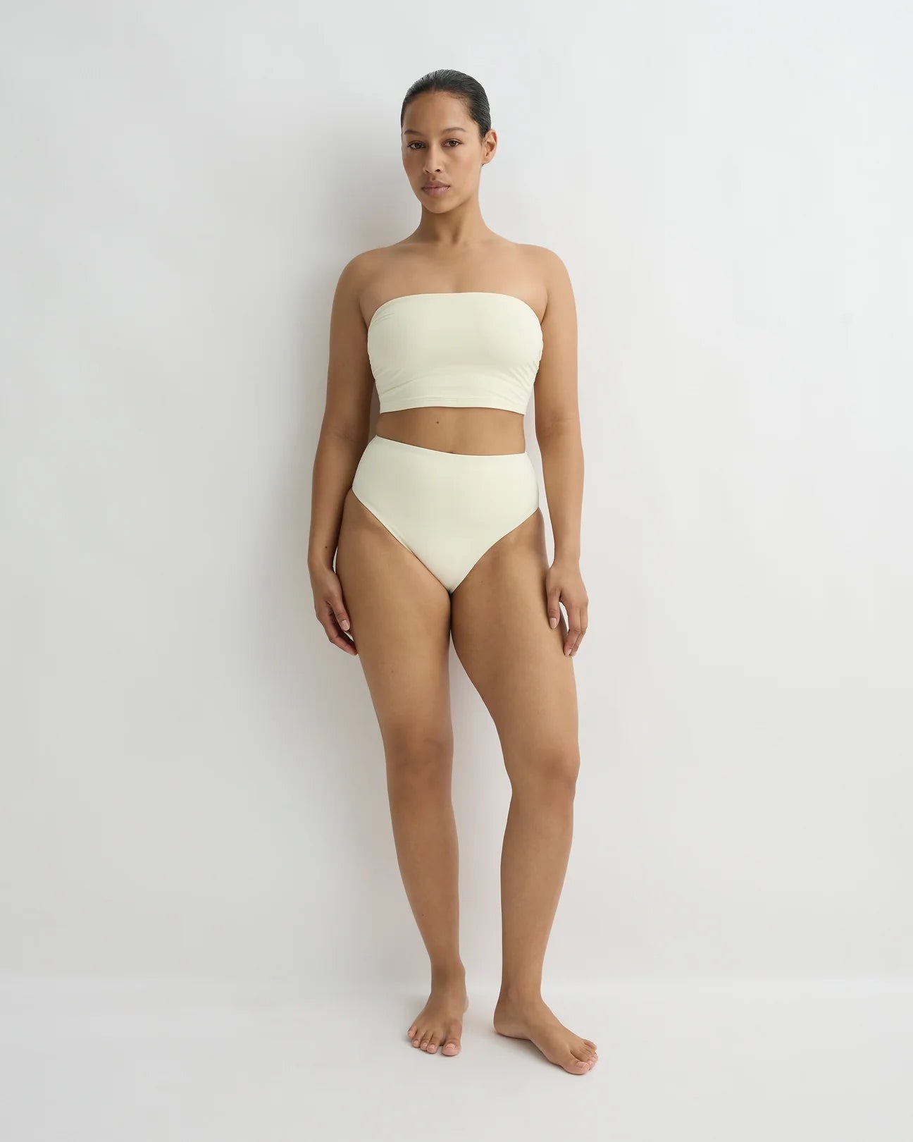 Stella Bikini Top Porcelain and Poppy Bikini Bottom Porcelain front, size 2