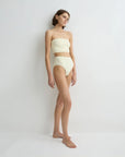 Stella Bikini Top Porcelain and Poppy Bikini Bottom Porcelain front/side, size 1