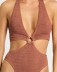 Celeste One Piece in Fawn Shimmer close up front