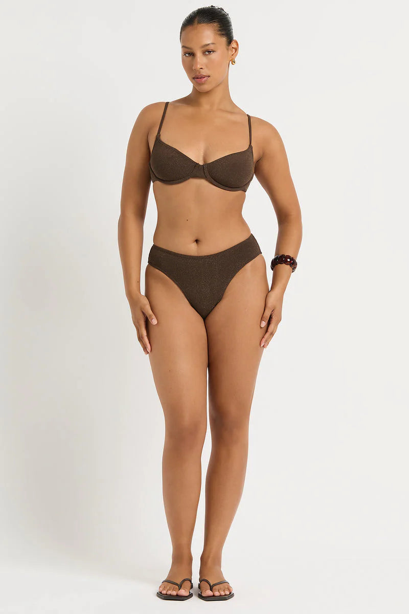 Gracie Balconette and Olivia Brief Walnut front, model size M
