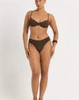 Gracie Balconette and Olivia Brief Walnut front, model size M