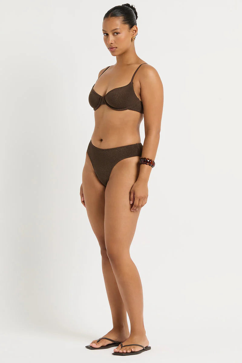 Gracie Balconette and Olivia Brief Walnut side, model size M