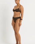 Gracie Balconette and Olivia Brief Walnut side, model size M