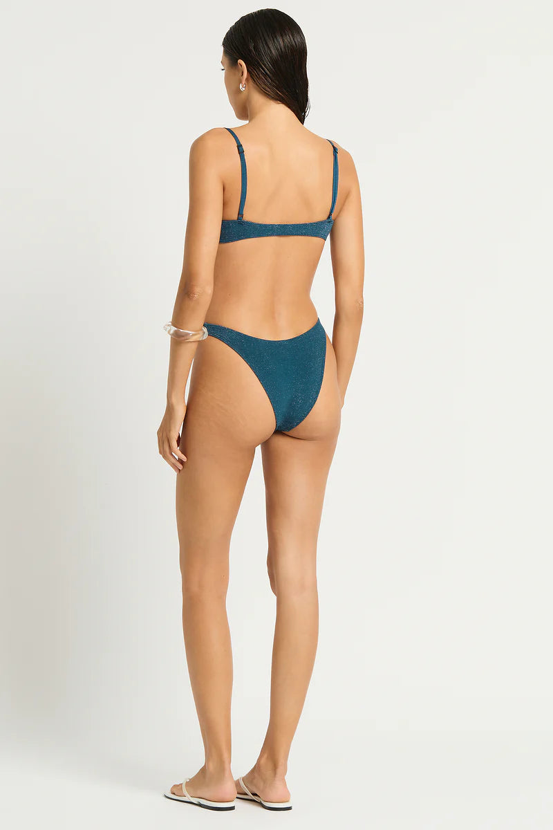 Model size XS wearing Gracie Balconette in Ink, back