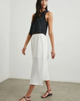 The Boxy Tank Black full body side view