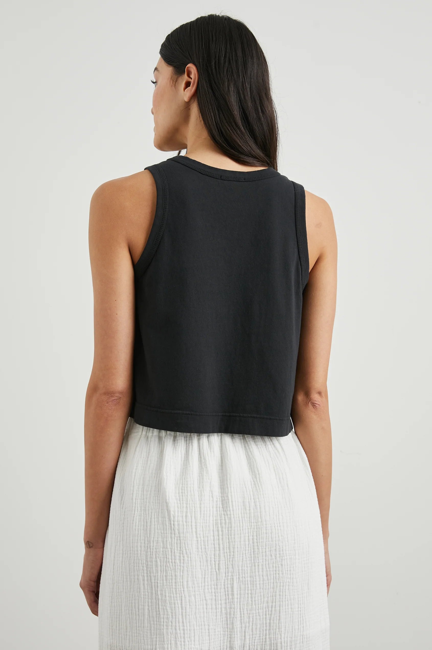 The Boxy Tank Black back view