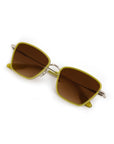 Bella Silver + Chartreuse Sunglasses folded