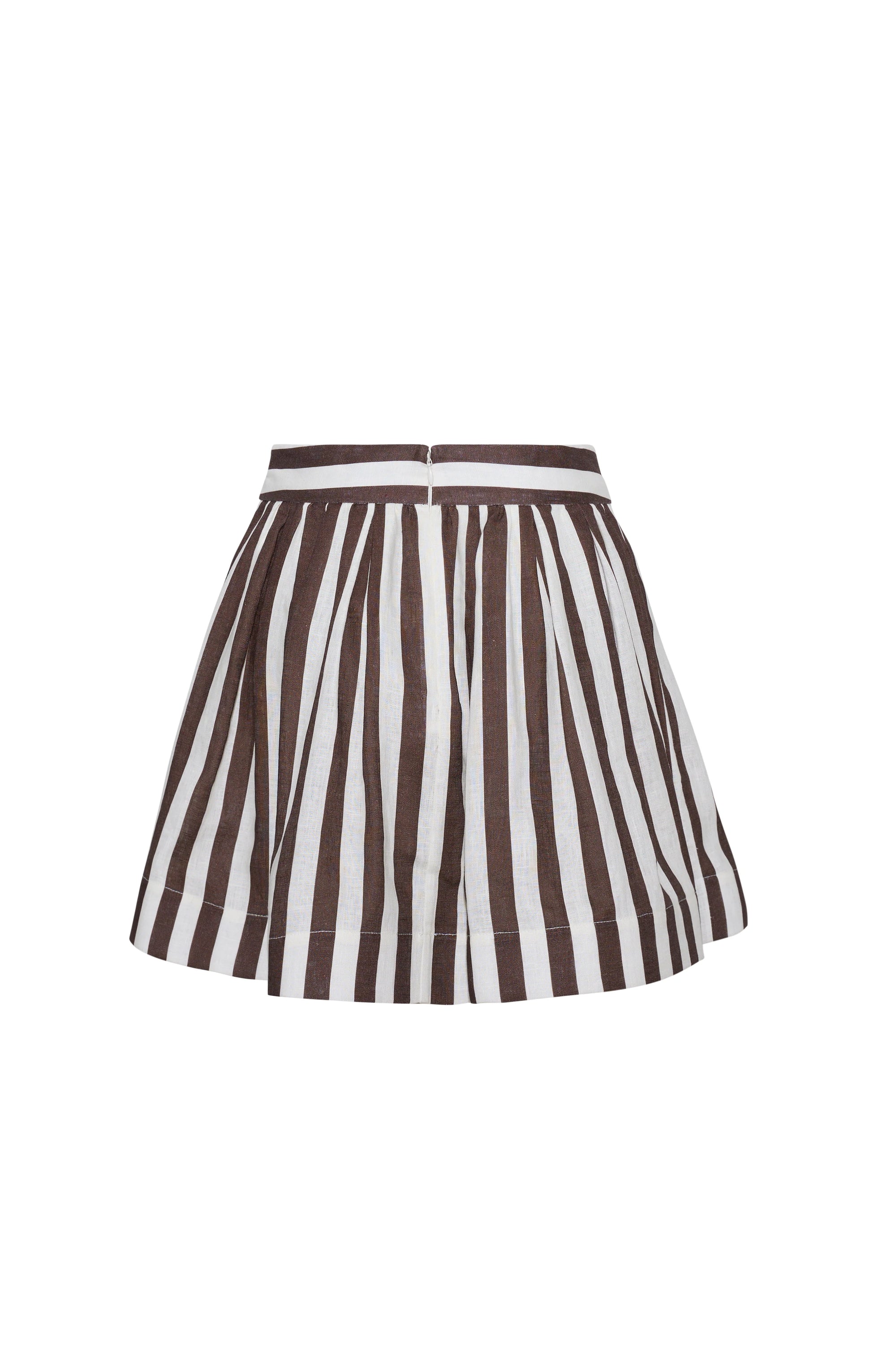 Betty Stripe Mini Skirt by itself back