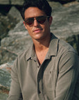 Brando Marsh Polarized Sunglasses on male model with average oval face shape