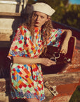 Amaia Mini Dress with white hat