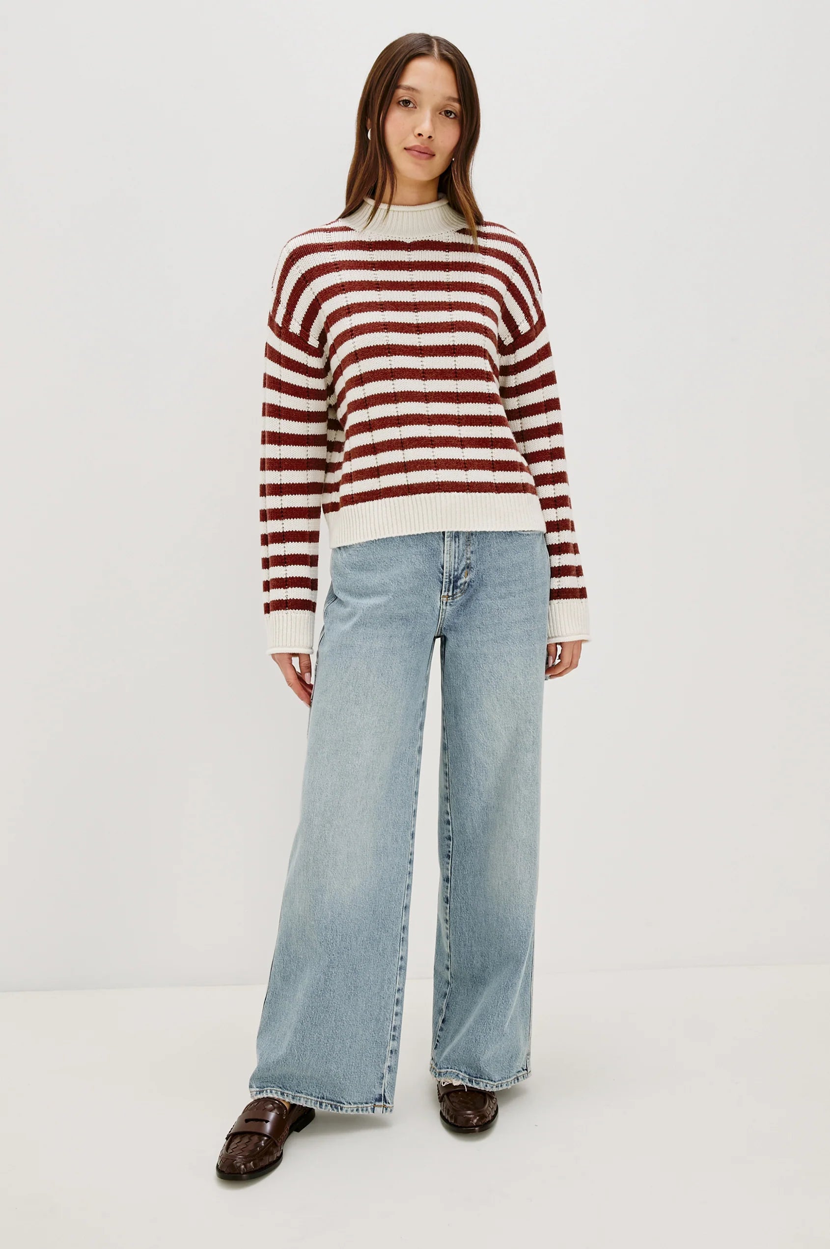 Corrine Stripe Sweater full body view