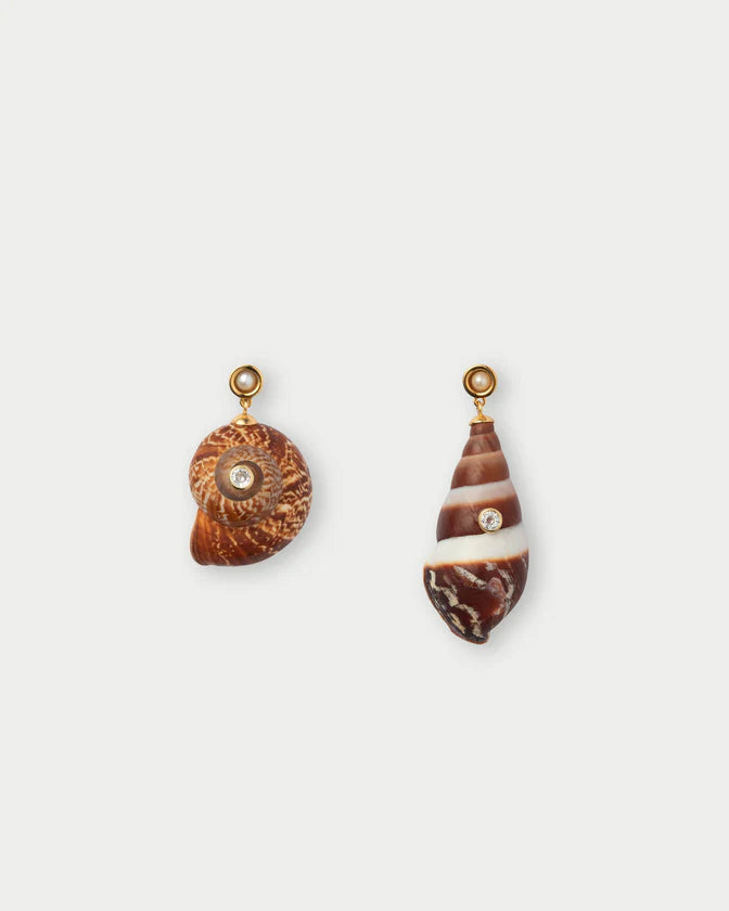 Caracol Earrings front view on white background