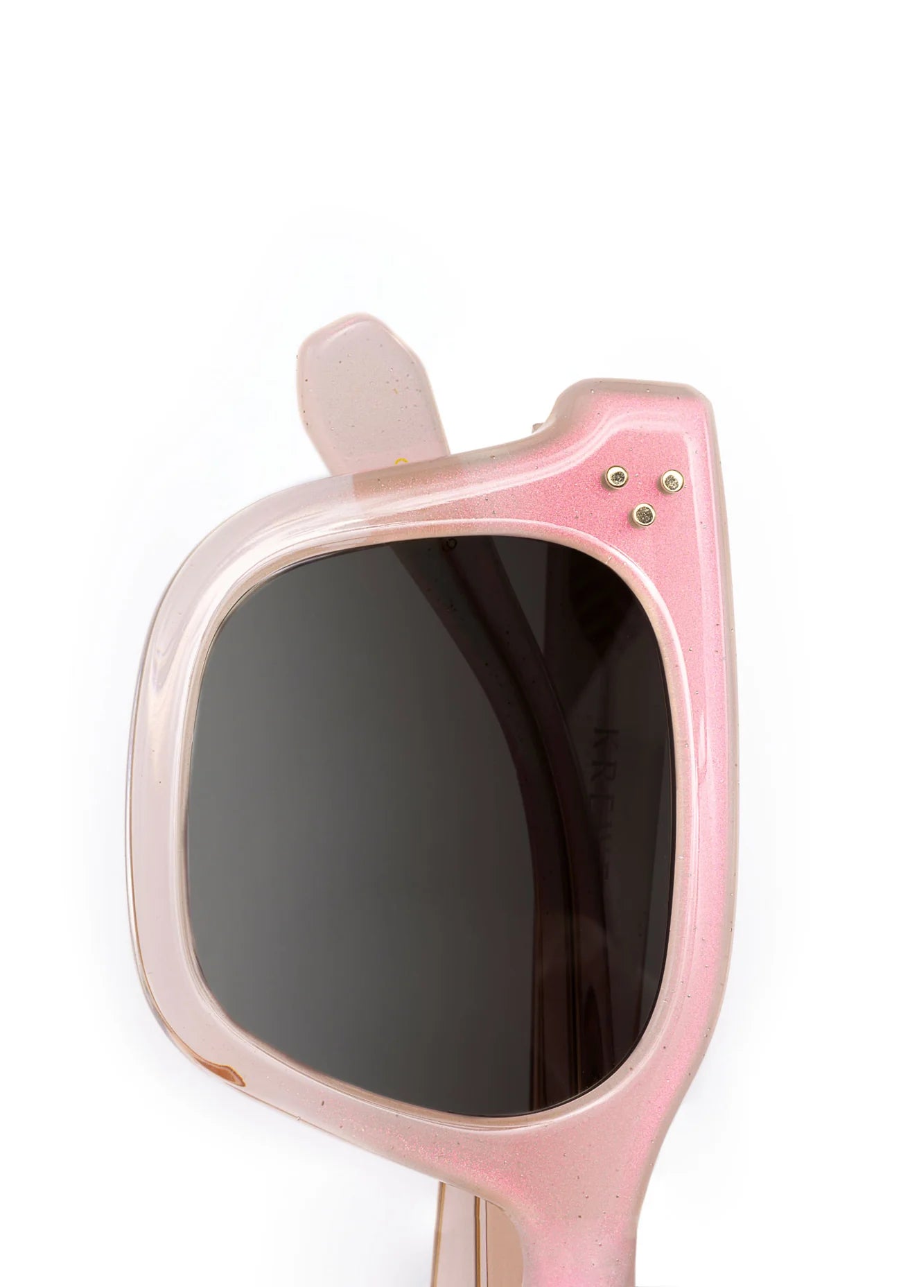 Celeste Sparkling Rose Sunglasses close up