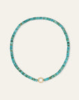 charm enhancer turquoise gemstone necklace on a white background