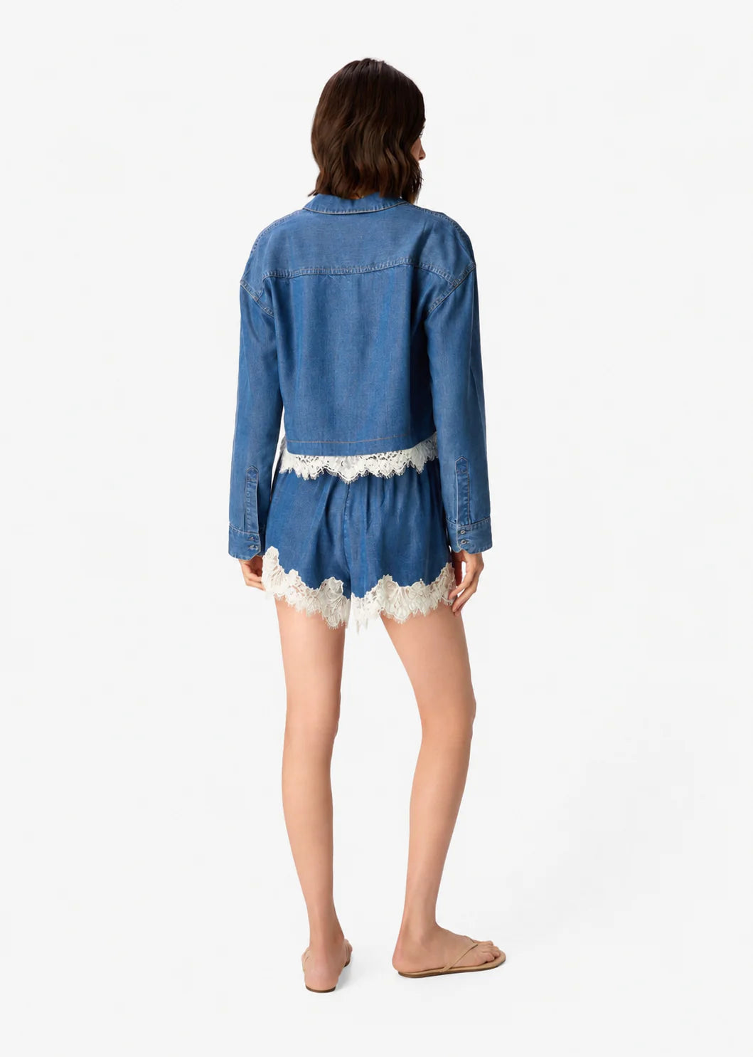 Alona Short back view on model with matching top