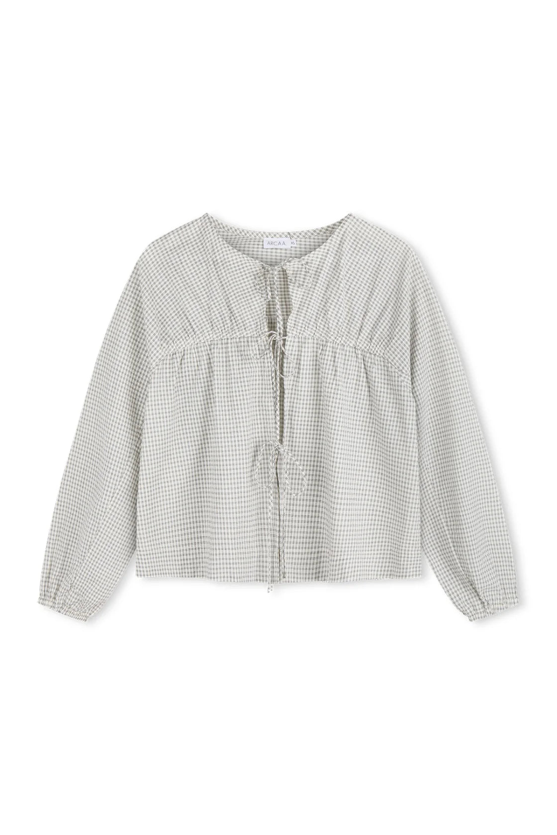 Checkered blouse on a white background