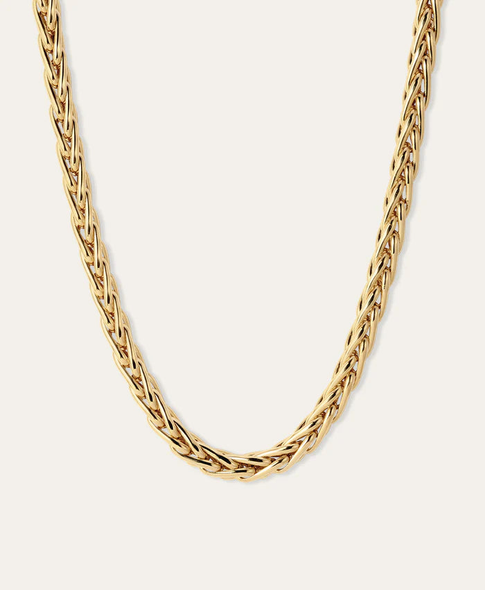 Chunky Wheat Chain Necklace close up