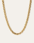 Chunky Wheat Chain Necklace close up