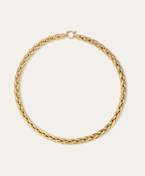 Chunky Wheat Chain Necklace full view flat lay