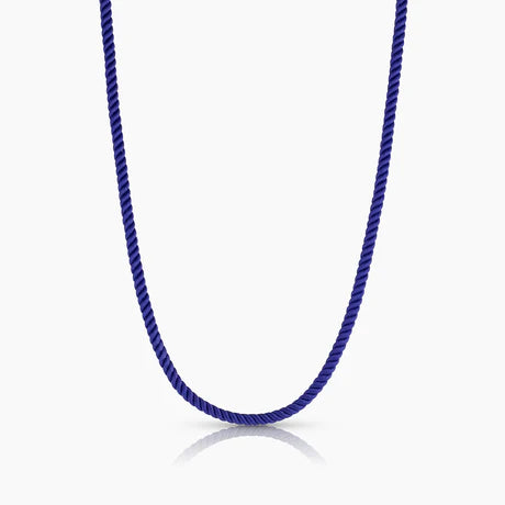 Coco Deep Sea Silk Cord Necklace front view on white background