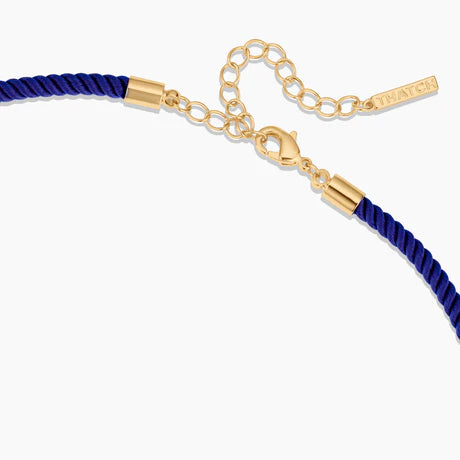 Coco Deep Sea Silk Cord Necklace close up of clasp at back
