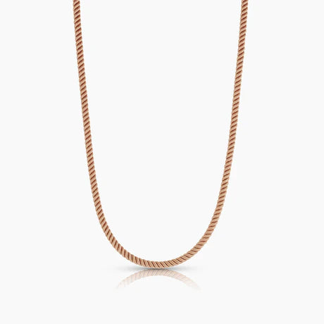 Coco Sand Silk Cord Necklace on white background with no charms on it