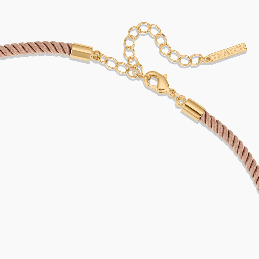 Coco Sand Silk Cord Necklace showing clasp at back