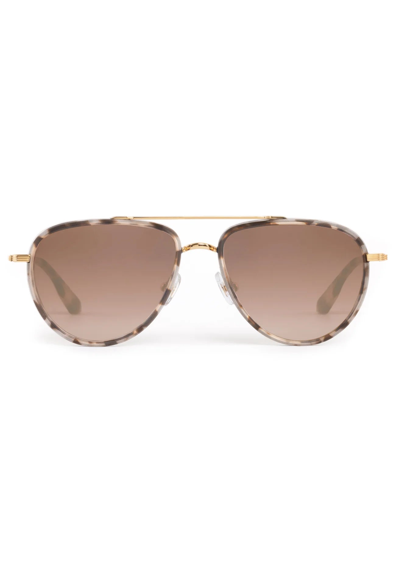 Coleman 24k Matte Black + Matte Sunday Tortoise Mirrored Sunglasses front