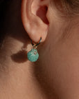Coquille Amazonite Shell Hoop on model