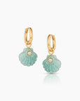 Coquille Amazonite Shell Hoop close up