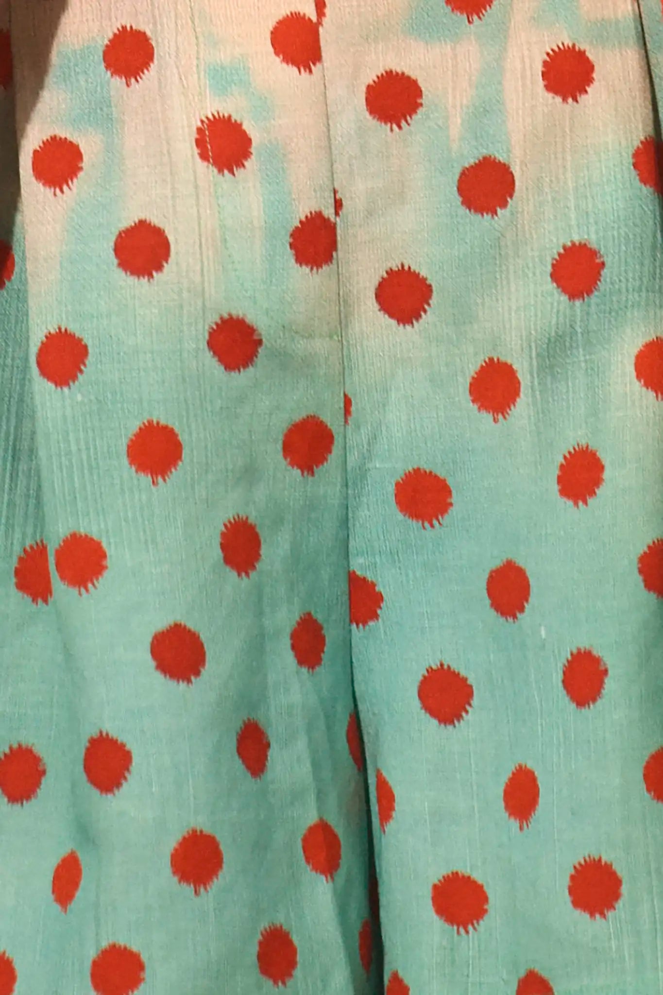 Catalina Short extreme close up of polka dot pattern on shorts