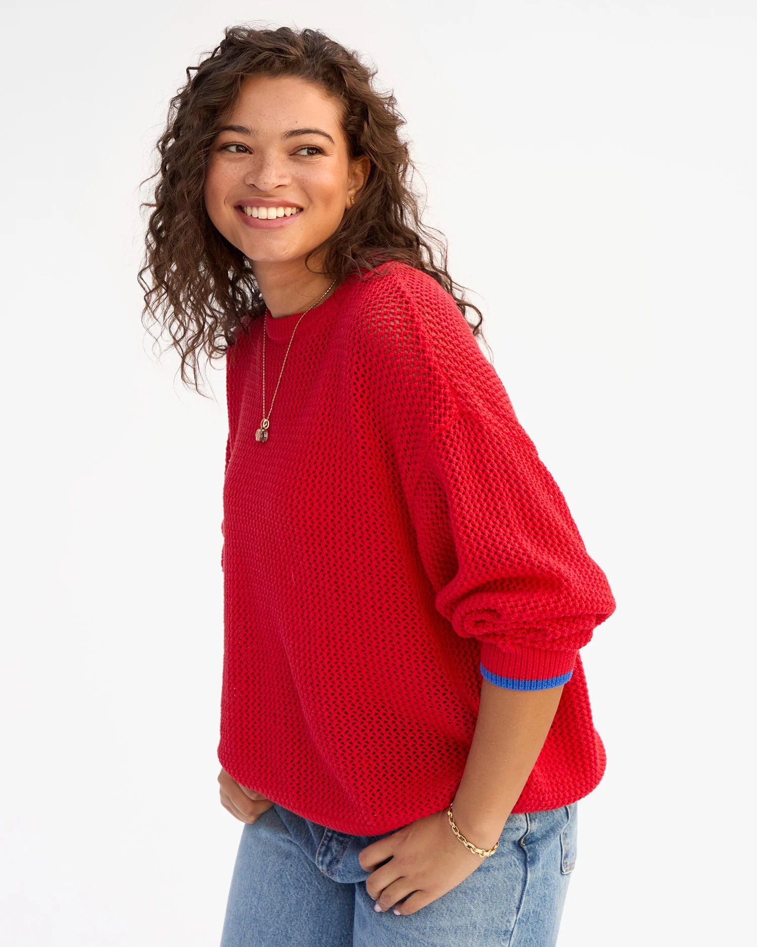 Corinne Pullover close up side view