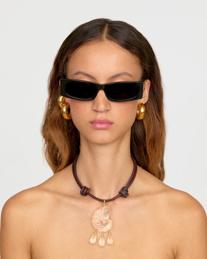 Cova Necklace close up front view on model