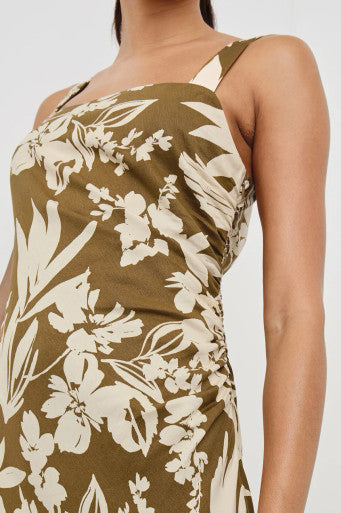 Rails Damaris Tropical Midi Dress bodice close up