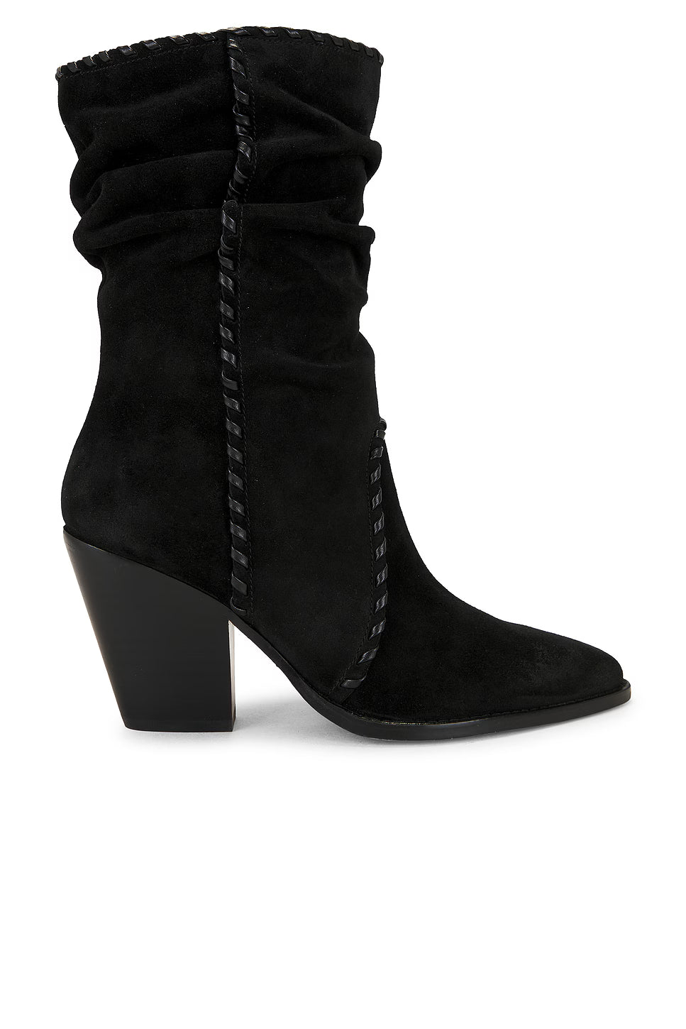 black boot side on white background