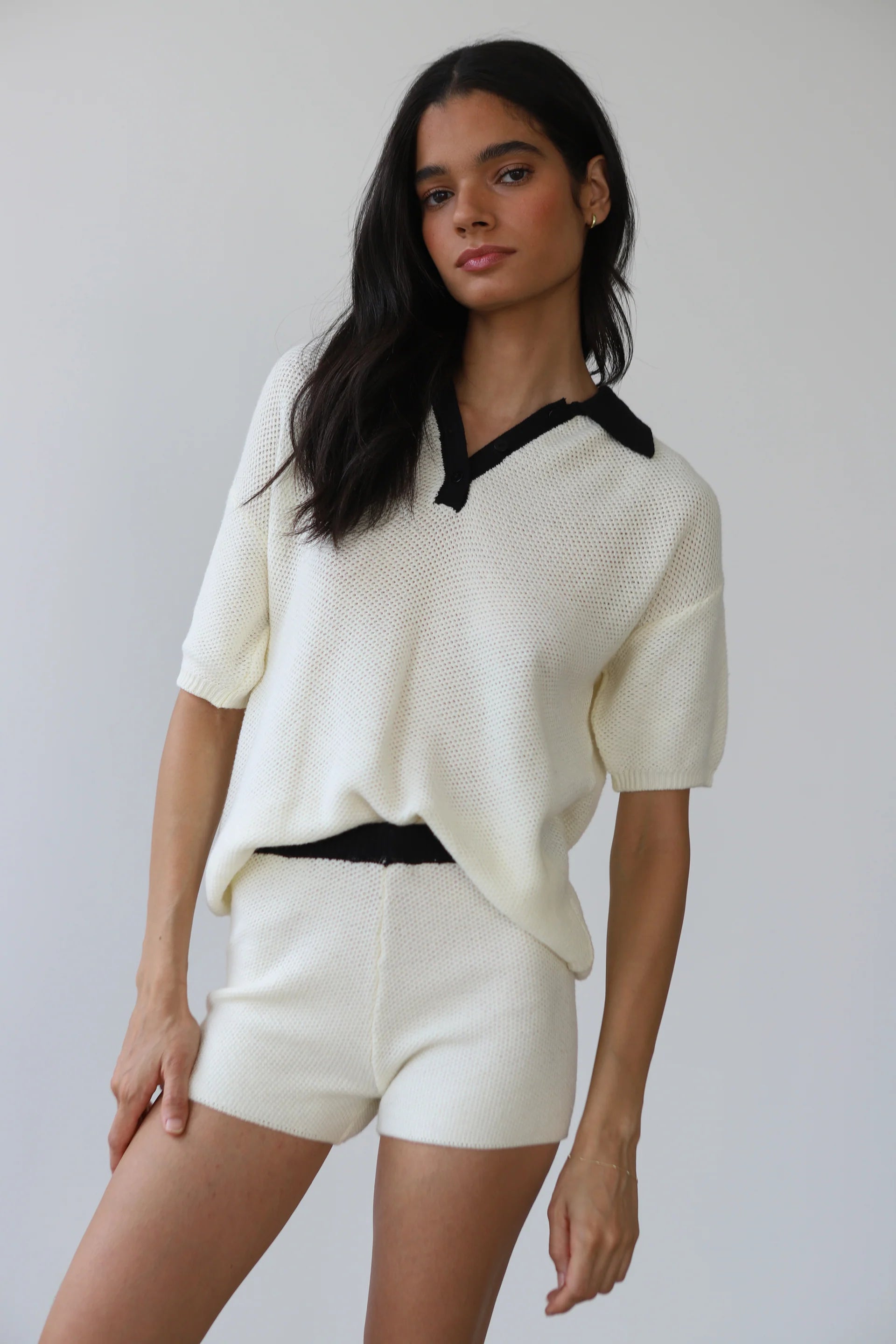 Doris Oversized Polo front view